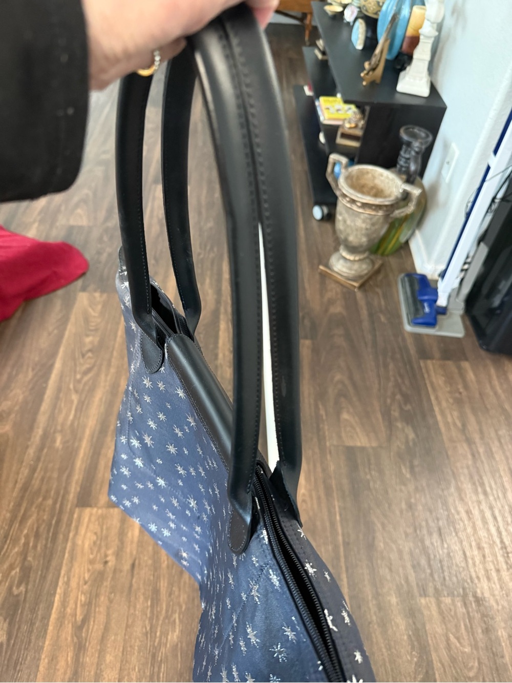 Longchamp Navy Blue w/ Stars Tote Bag - Picture 5 of 12
